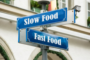 Wall Mural - Schild 190 - Slow Food