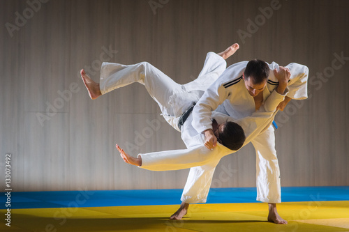 Dekoracja na wymiar  trening-judo-na-hali-sportowej