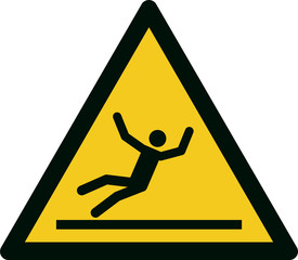 Wall Mural - ISO 7010 W011 Warning; Slippery surface