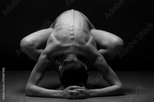 Fotografie, Obraz Naked woman body sculpture. Fine art photo of female body.