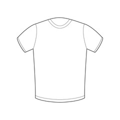 White T-shirt template isolated. Sport Clothing on white backgro