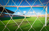 Fototapeta Łazienka - soccer net  at soccer stadium