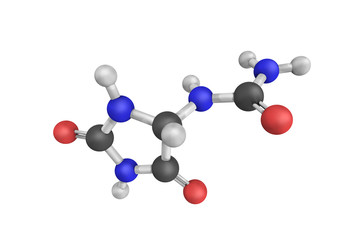 Wall Mural - 3d structure of allantoin, also called 5-ureidohydantoin or glyo