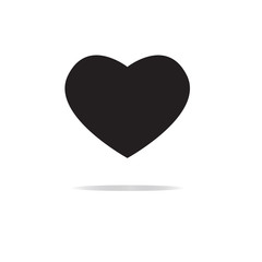 Wall Mural - heart on white background. heart sign. valentine heart simbol.