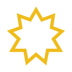 Bahai star vector