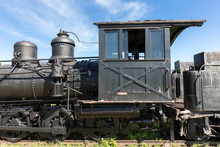 Old Steam Train Engine Cab