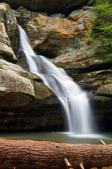 Wall Mural - Cedar Falls and Fallen Tree - Hocking Hills, Ohio