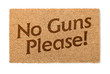 © Andy Dean - No Guns Please Welcome Mat Isolated On A White Background.