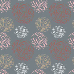 Leinwandbilder - Floral pattern with stylized dandelions flowers.