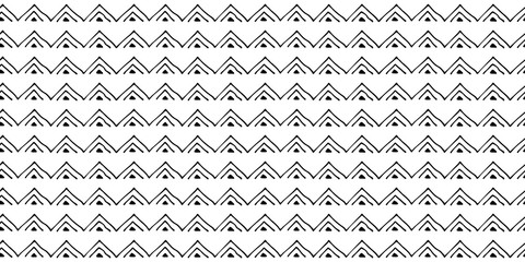 Wall Mural - Seamless vector pattern. Black and white geometrical background with hand drawn little decorative elements.Simple design. Graphic vector illustration. Template for wrapping, background, wallpaper