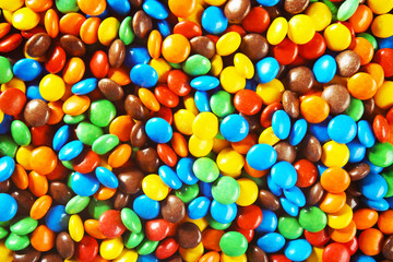 Sticker - Delicious colorful candies  background