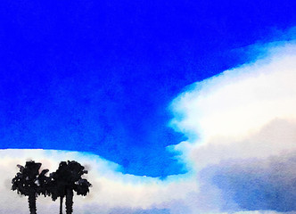 three palms in the desert
