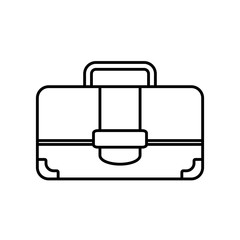 Poster - portfolio suitcase travel business line vector illustration eps 10