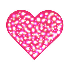 heart on Valentine's day holiday vector drawing on a white background