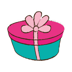 color gift box ribbon new package sketch vector illustration eps 10