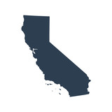 Fototapeta Dmuchawce - map of the U.S. state  California 