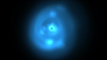 Blue Glowing Energy Particle Ball With Alpha Channel