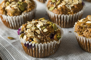 Healthy Organic Seed and Blueberry Muffins