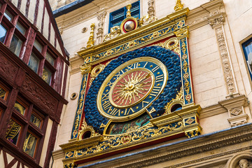 Canvas Print - Clock in Rouen