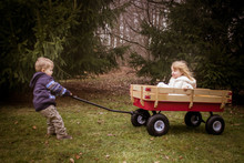 Kids With Wagon 