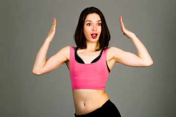 Wall Mural - Young girl in the sports form