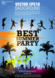 Colour grunge poster for summer party