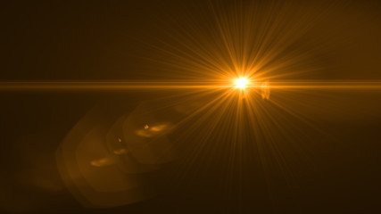 Wall Mural - lens flare light over black background. easy to add overlay or screen filter over photos