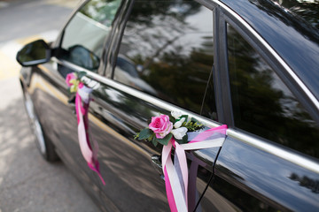 Sticker - Wedding decoration on wedding car