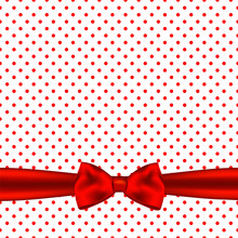 Holiday Background Card With Bow.