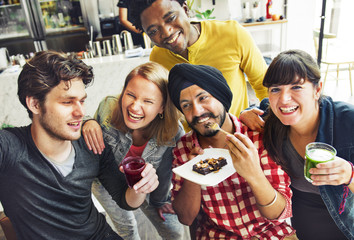 Friendship Eating Smiling Happiness Sweets Concept