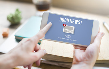 Wall Mural - goods news newsletter announcement daily concept