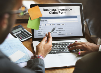 Canvas Print - Business Insurance Claim Form Document Concept