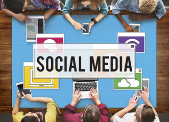 Poster - communication technology online networking connection concept