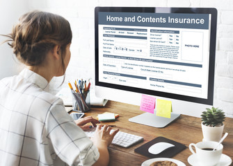 Wall Mural - home contents insurance protection safety concept