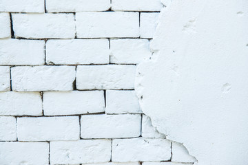 Wall Mural - White brick wall