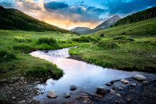 Crested Butte At Sunset