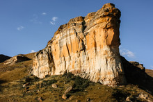 Brandwag Rock, Scenic Cliffs Illuminated By Warm Late Afternoon Light, Golden Gate Highlands National Park, South Africa