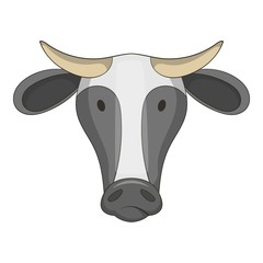 Canvas Print - Cow icon, cartoon style