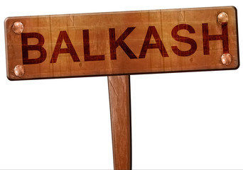 Balkash road sign, 3D rendering