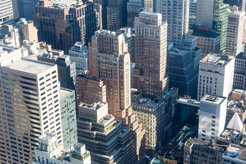  New York City Manhattan midtown aerial view