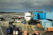 Airplane at the gate in Norway, flesland Bergen