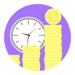 Sticker - Time money icon