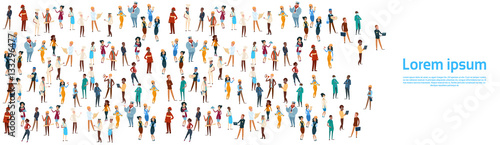 Fotografía People Group Different Occupation Set, Employees Mix Race Workers Banner Flat Ve