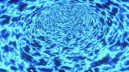 Canvas Print - traveling down a tunnel of glowing blue plasma (loop).