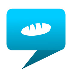 Poster - bread blue bubble icon