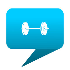 Aufkleber - fitness blue bubble icon