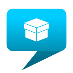 Fototapete - box blue bubble icon