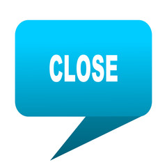 Poster - close blue bubble icon