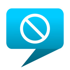 Poster - access denied blue bubble icon