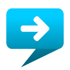 Poster - Right arrow blue bubble icon